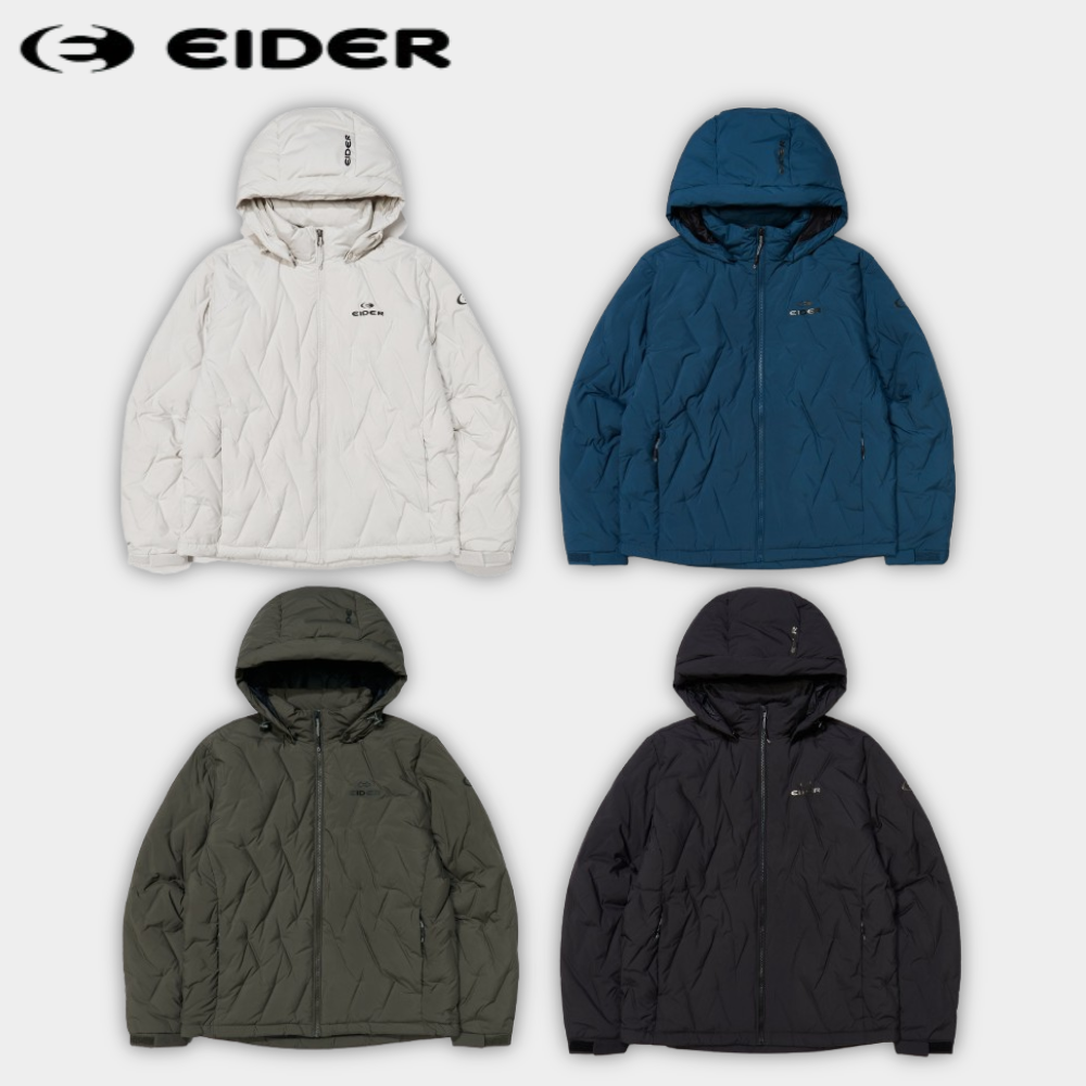 아이더 남성 경량 패딩 구스 다운 겨울 후드 점퍼