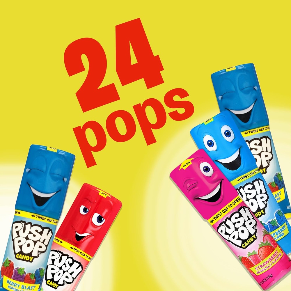 Push Pop 푸시팝 캔디 24개입 선물세트 선물세트 생일 선물 간식 파티 - 상세 이미지 3