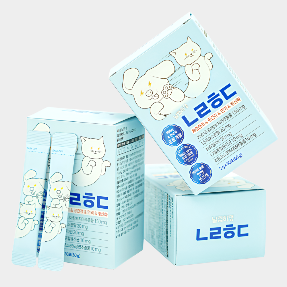 날렵하댕 장건강 체중관리 면역 특허 유산균 1박스 30포 (강아지 고양이 겸용) - 상세 이미지 4