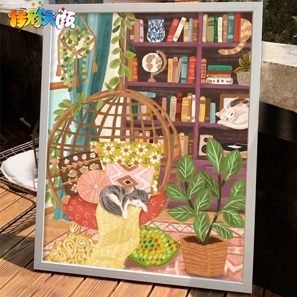 페인팅 취미 일러스트 색칠하기 A. ET93453 브라이트 라이프 1, A. 페인트 브러시 액세서리클래식, A. 내부 프레임으로 3040 - 상세 이미지 4
