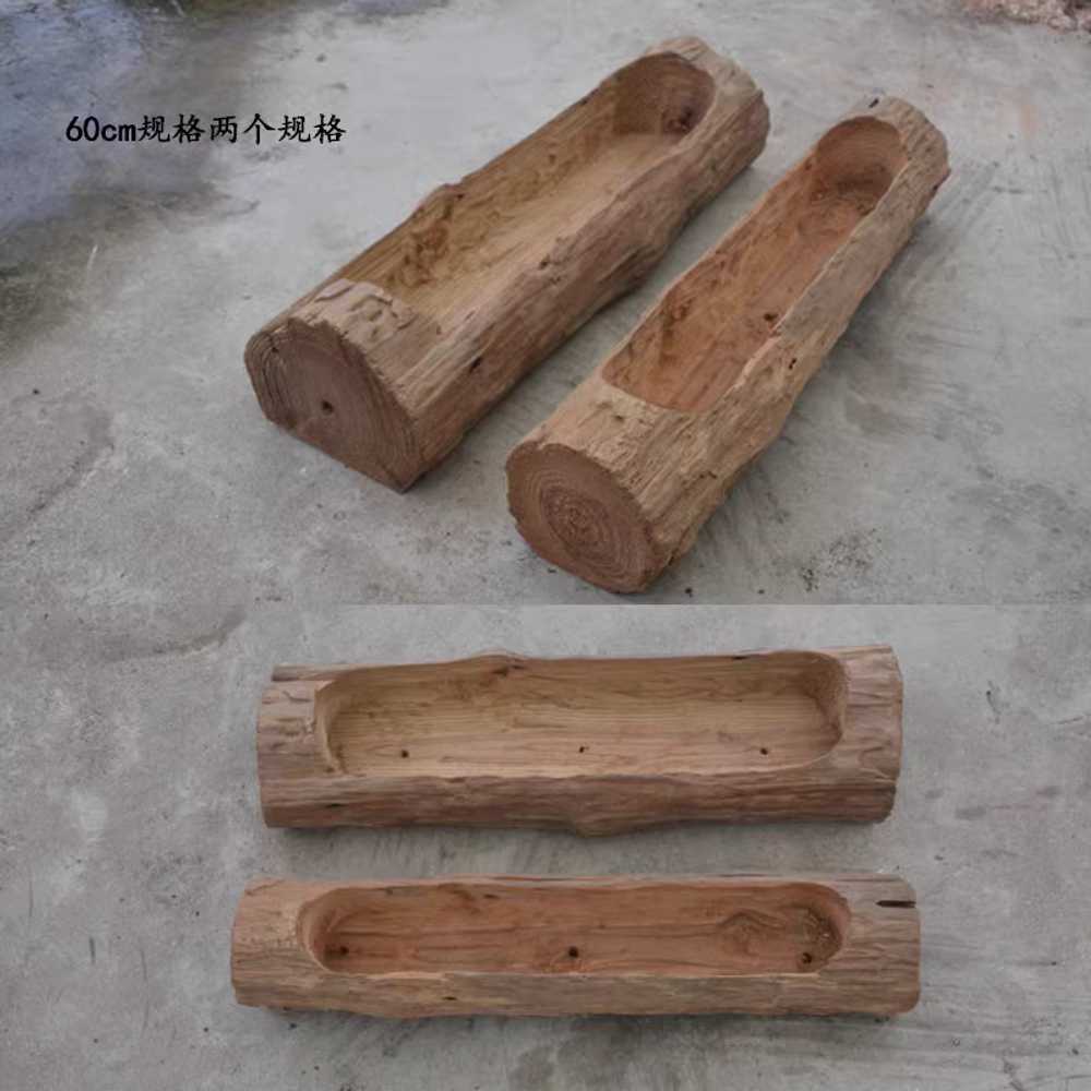 통나무 화분 통나무통 숲 팬션 목재 발코니 여물통 - 상세 이미지 4