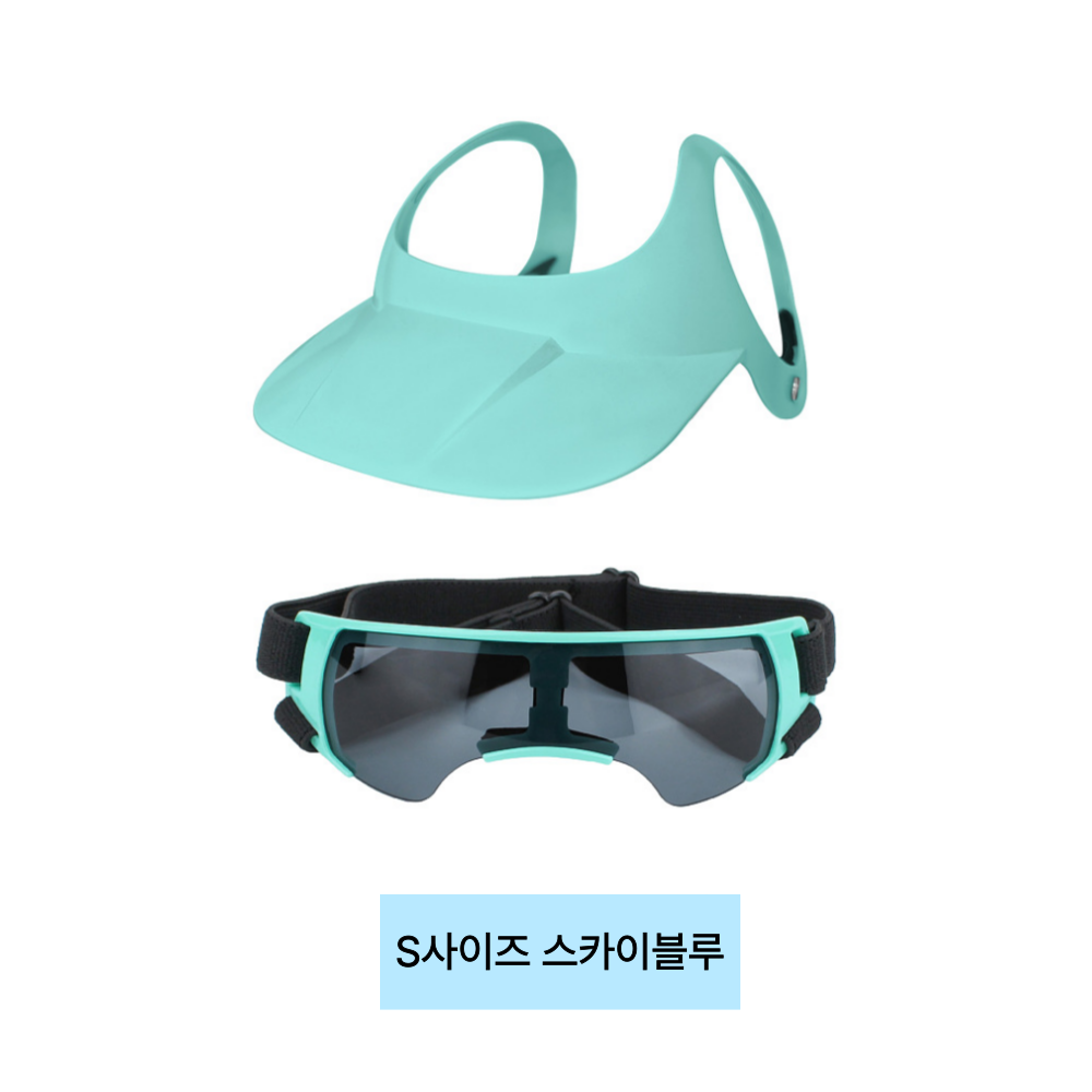 위드레오 애견모자 선글라스 세트 소형견 중형견 자외선차단 썬캡 고글 - 상세 이미지 3