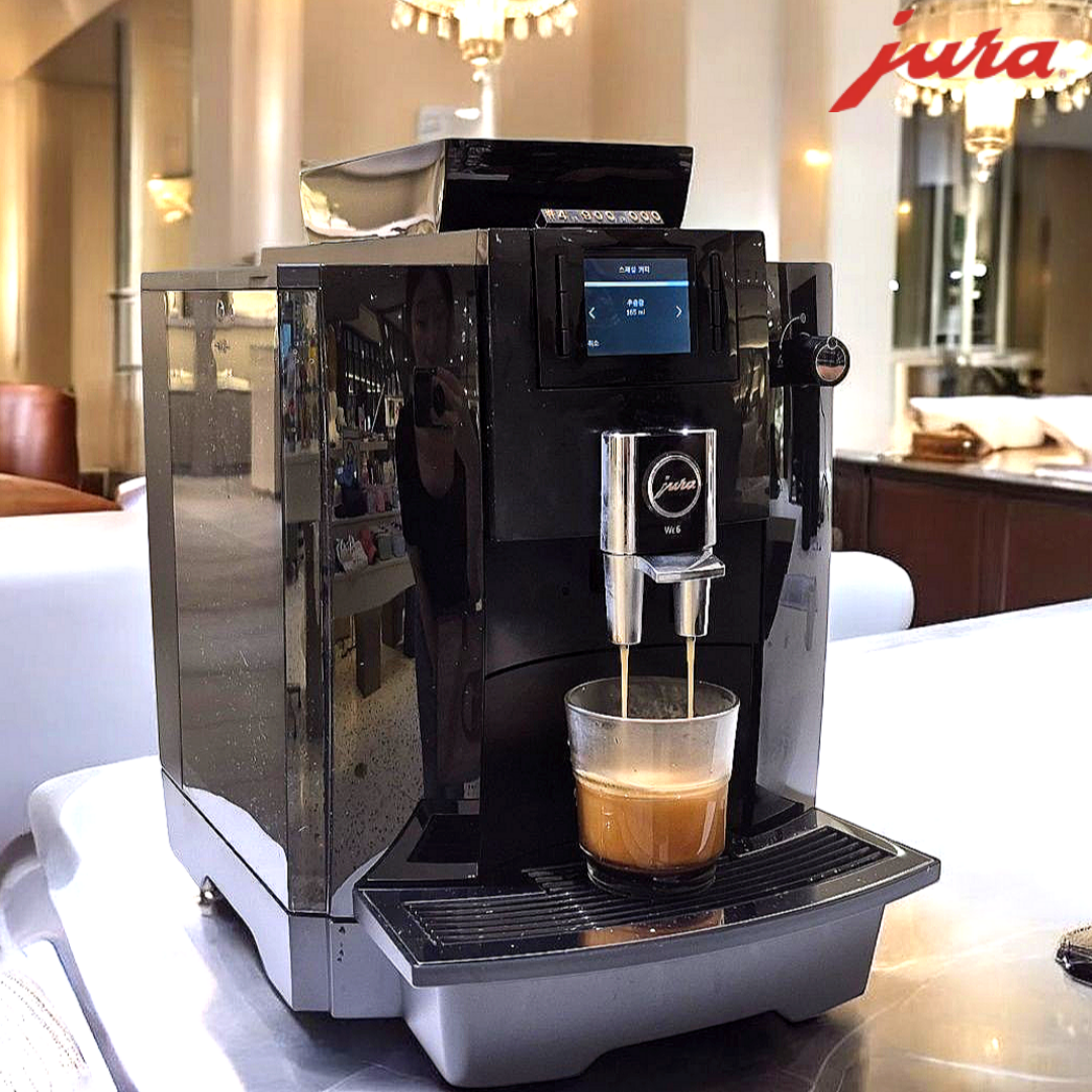 유라커피머신 WE6 전자동커피머신기 사무실 자동 원두 회사 병원 고급 미용실 정식수입품
