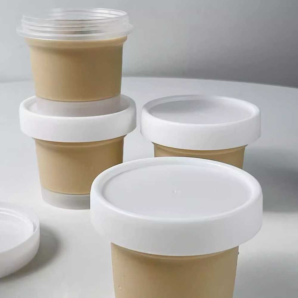 푸딩 일회용 용기 요거트 세트 상자 600개 뚜껑 배 A. 100ml 컵 뚜껑, A. 5 - 상품 이미지