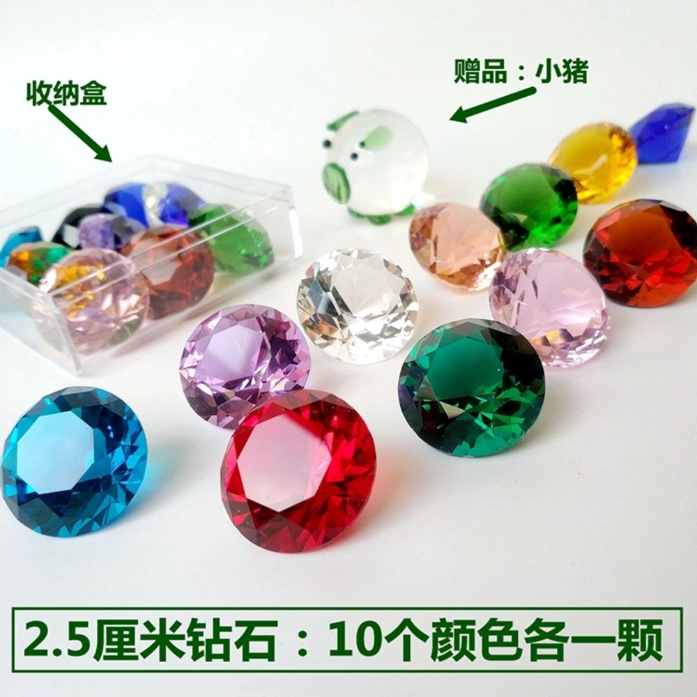 크리스탈 다이아몬드 보석 촬영소품 20mm A. 20mm 크리스탈 다이아몬드 1상자당 1 - 상세 이미지 3