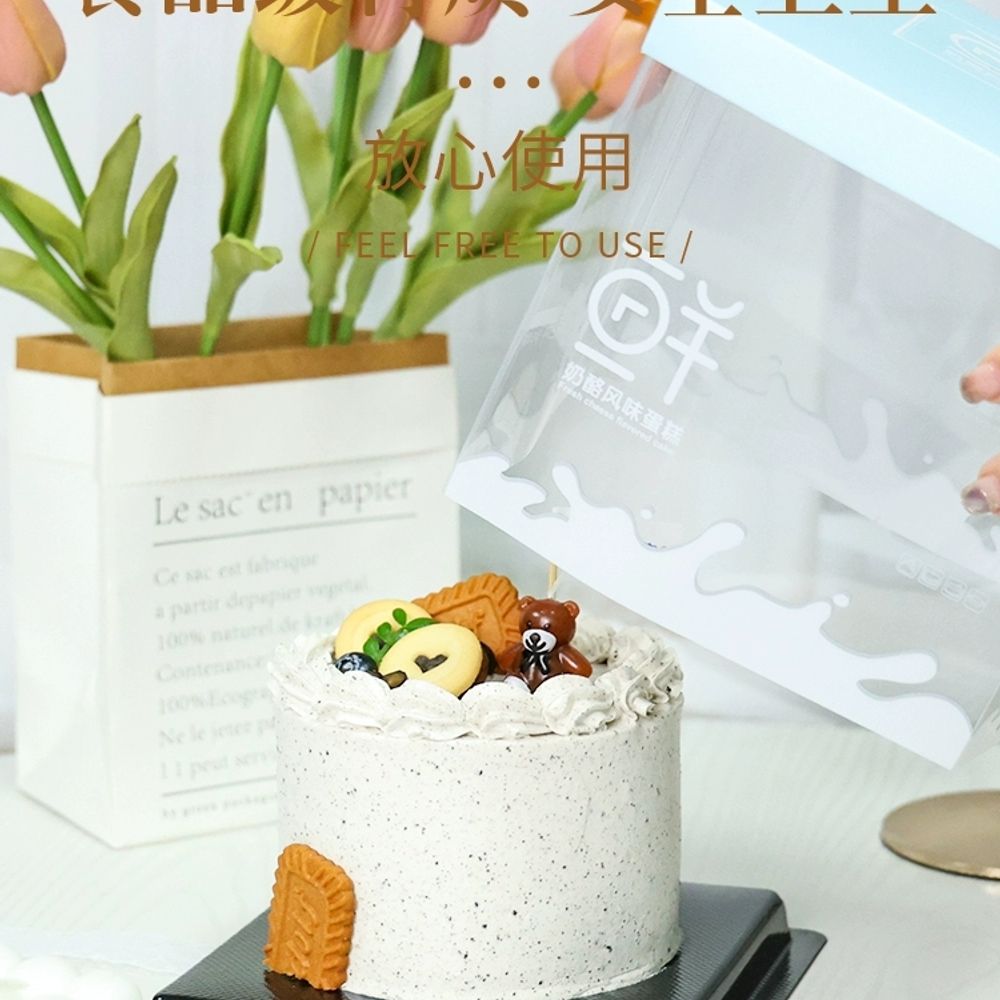 조각케이크 케이스 투명 세트 용기 케잌 A. 3인치 2 in 1 케이크 상자, A. 5세트 - 상세 이미지 4