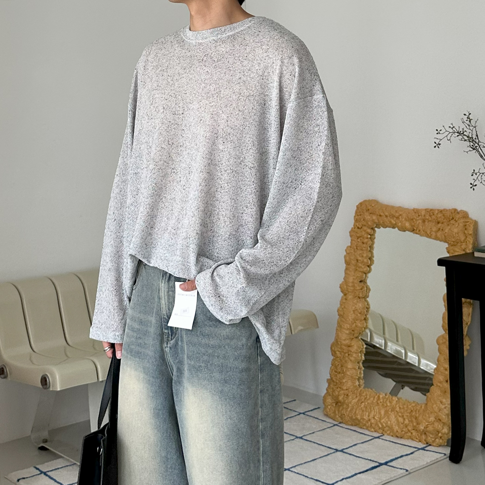 남자 여름티셔츠 시스루 바캉스 커플 긴팔 린넨 티셔츠 - 상세 이미지 4