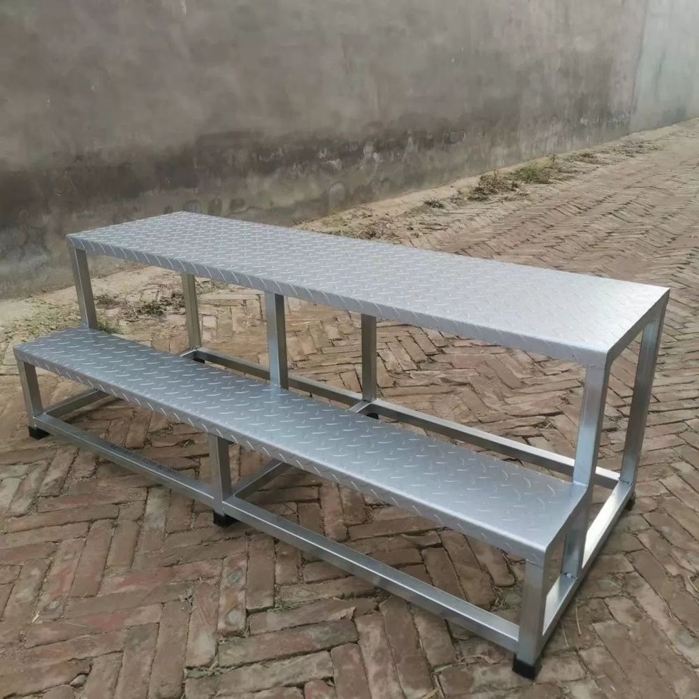 스텐 계단 작업용 2단 광폭 작업대 철제계단 발판 A. 2 층 폭 1 미터 높이 50cm - 상세 이미지 5