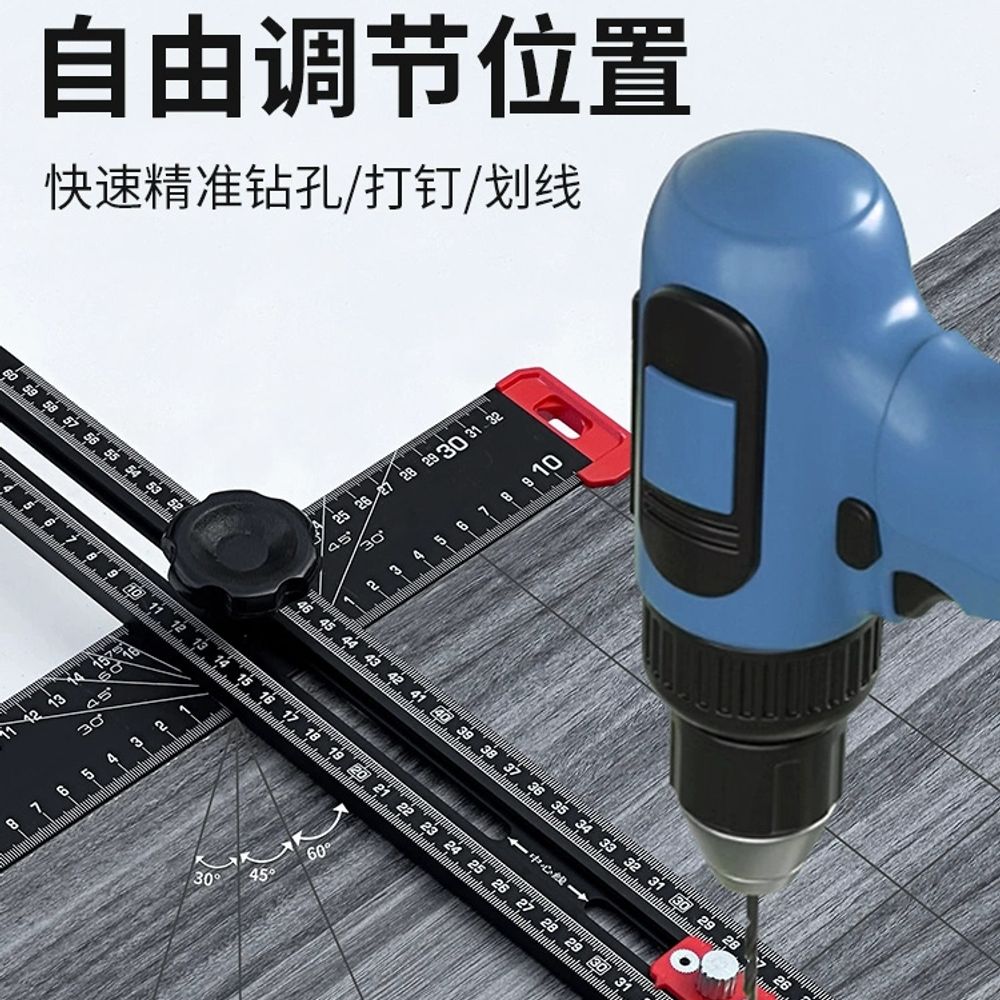 T자 각도자 마킹 직각 스크라이버 눈금자 평 A. black 블랙 포지셔닝 모델 posit - 상세 이미지 4
