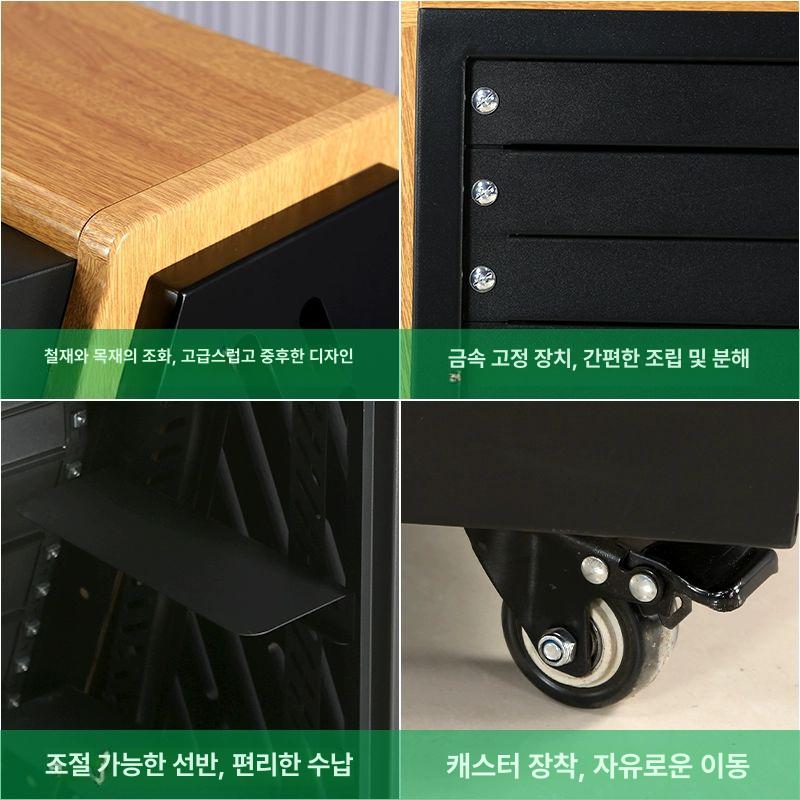 공연 음향장비 아웃보드 녹음 스튜디오 우드 랙케이스 A형 16U 캐비닛 - 상세 이미지 5