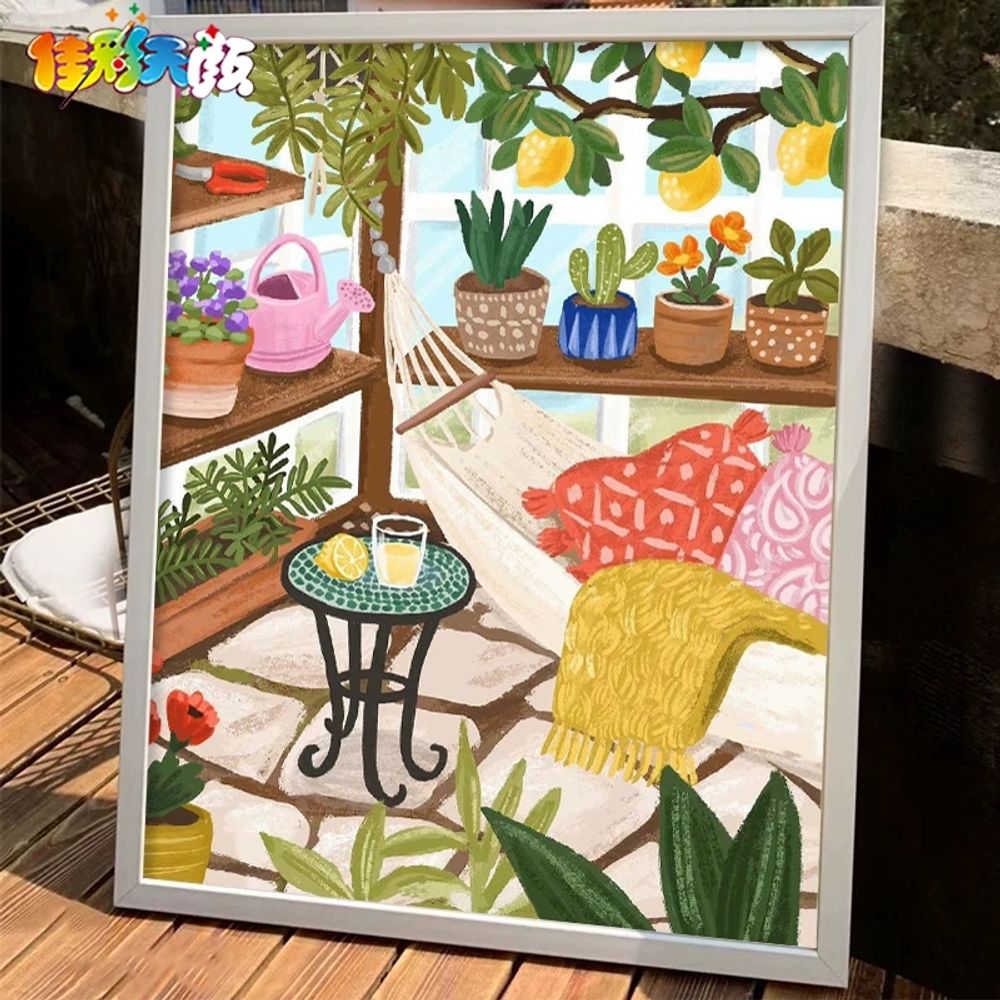 페인팅 취미 일러스트 색칠하기 A. ET93453 브라이트 라이프 1, A. 페인트 브러시 액세서리클래식, A. 내부 프레임으로 3040 - 상세 이미지 3