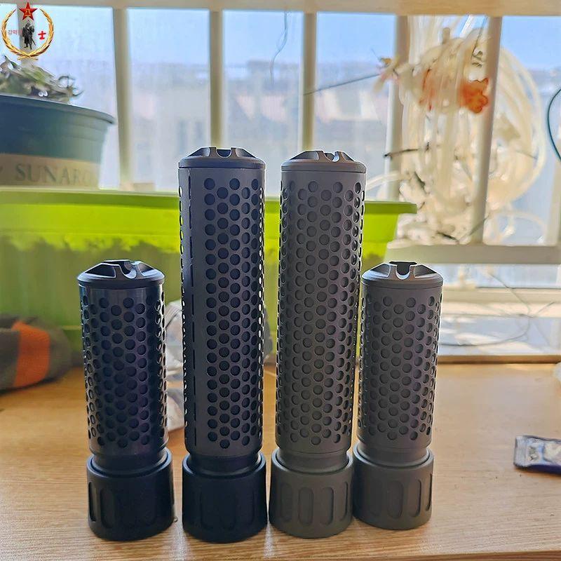 M4 소음기 14개 역치 금속 퀵 릴리스 14mm 액세서리 장식용 검정색 플래시 캡 - 상품 이미지