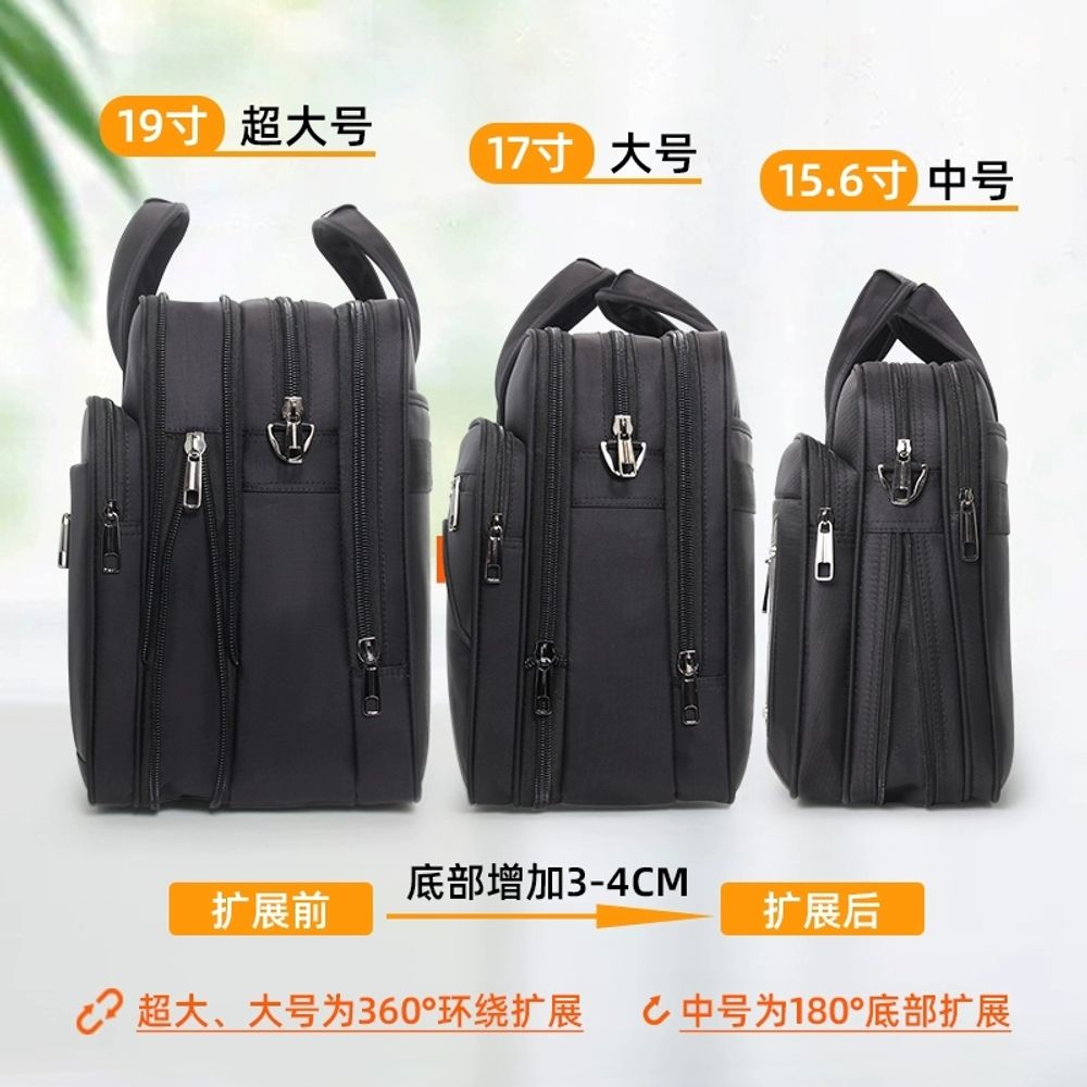 대형 서류가방 비즈니스가방 옥스포드 여행 남자서류가방 A. 6606XL 블랙 - 상세 이미지 3