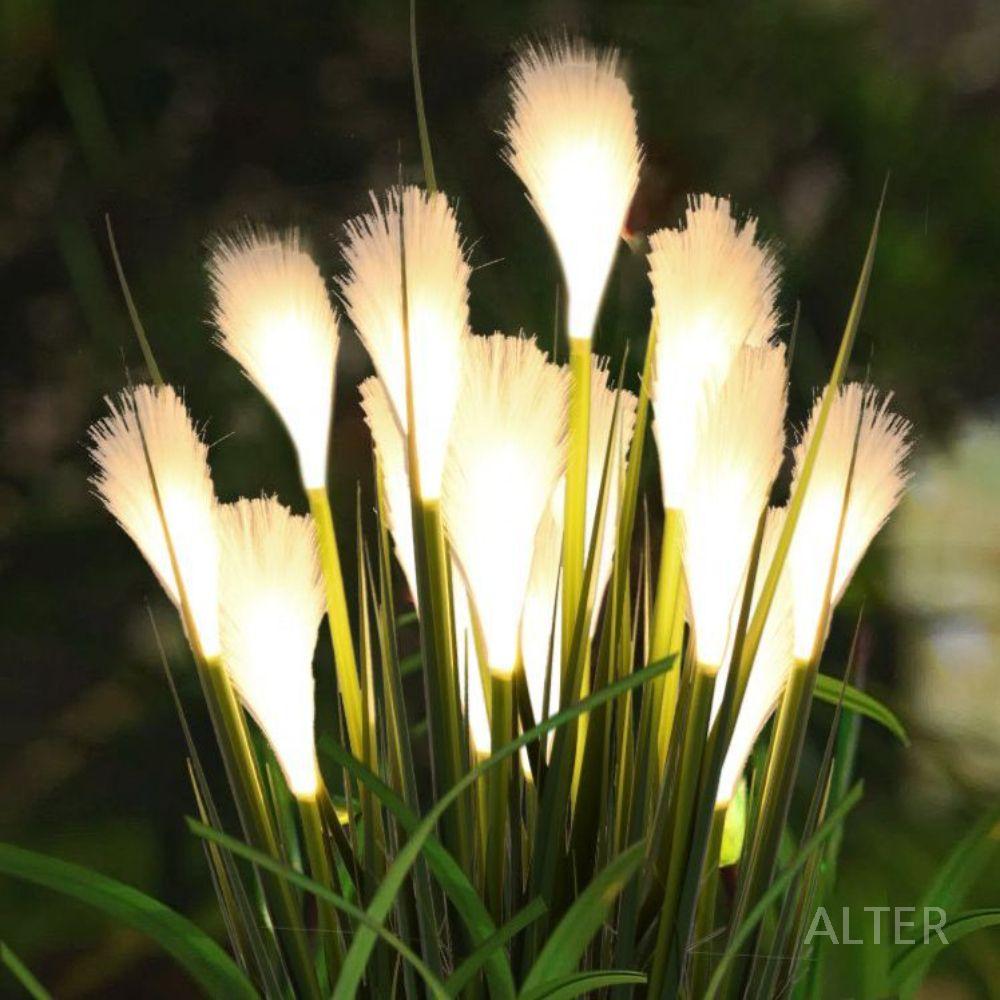 야외 갈대 조명 램프 조경 LED 공원 꾸미기 축제 인조풀 카페 화분형 5구 조명 (온색광) - 상품 이미지