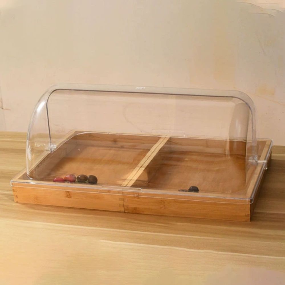 베이커리 디저트 진열대 카페 선반 케이크 원 A. 32.526.5H2cm 짙은 줄무늬 대나 - 상세 이미지 4