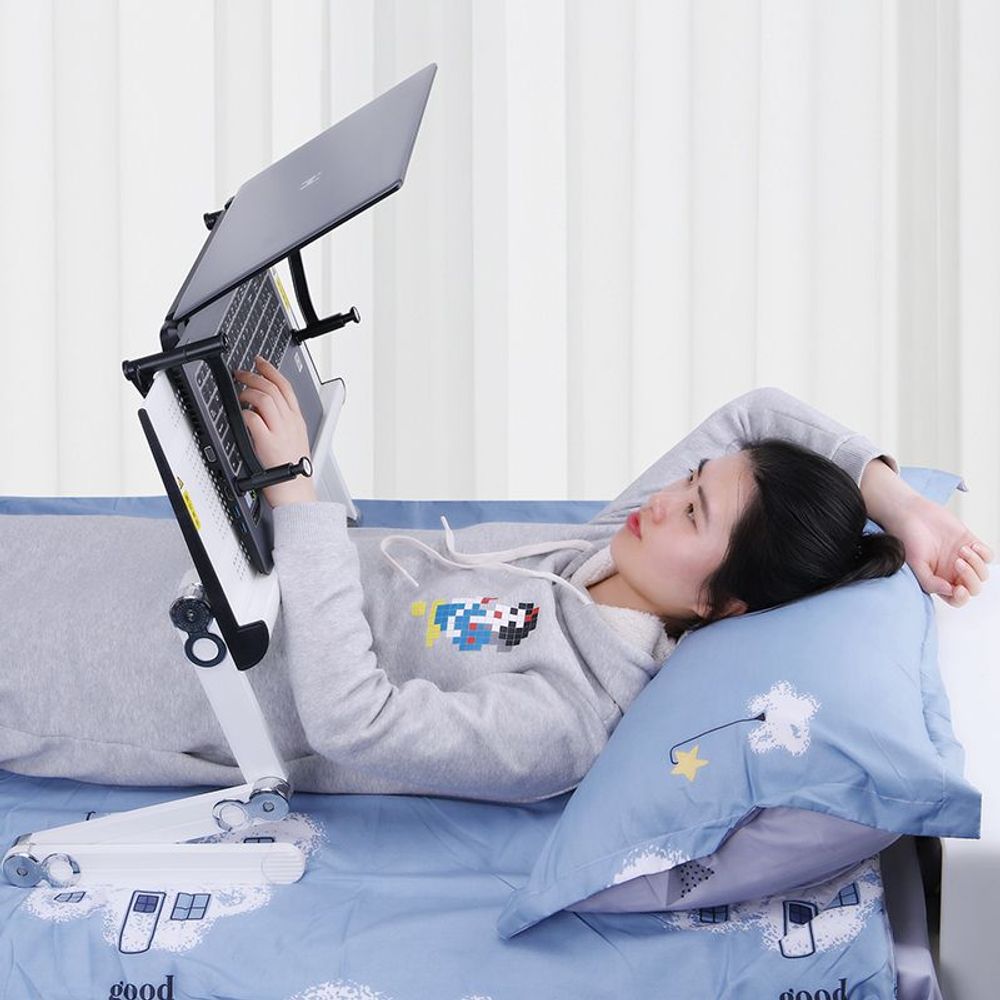 거치대 눕서대 독서대 누워서보는독서대 누워서보는 A. L01블랙 3단 높이조절 컴퓨터 책상 - 상품 이미지