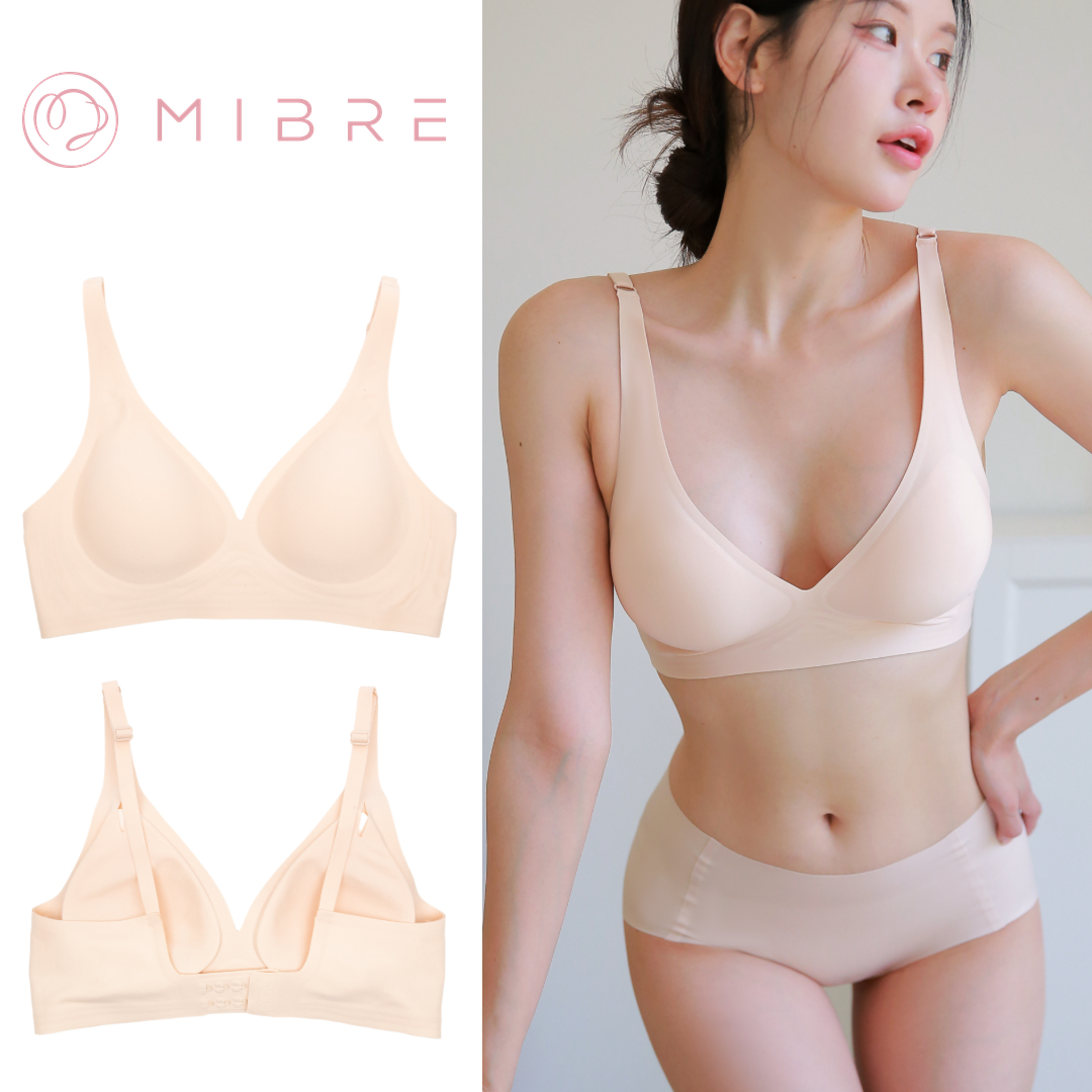 노와이어 심리스 데일리 브라 V라인 후크형 - 메인 이미지
