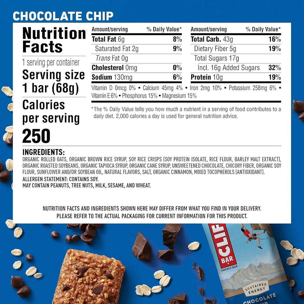 CLIF BAR  클리프바  단백질바 초코칩 15팩 - 상세 이미지 2