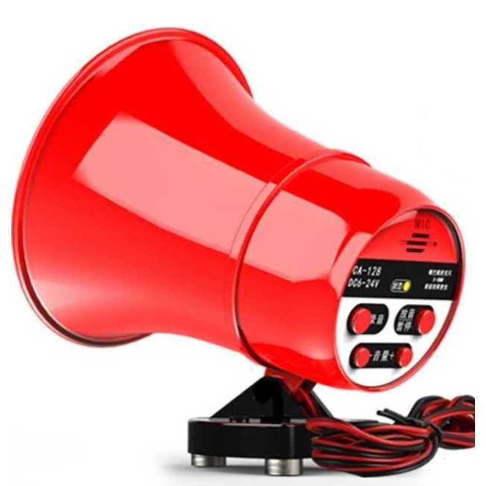 차량용 확성기 고음 메가폰 경적 장사 자석 A. 카드 없이 150초 녹화 12V24V 베 - 상품 이미지
