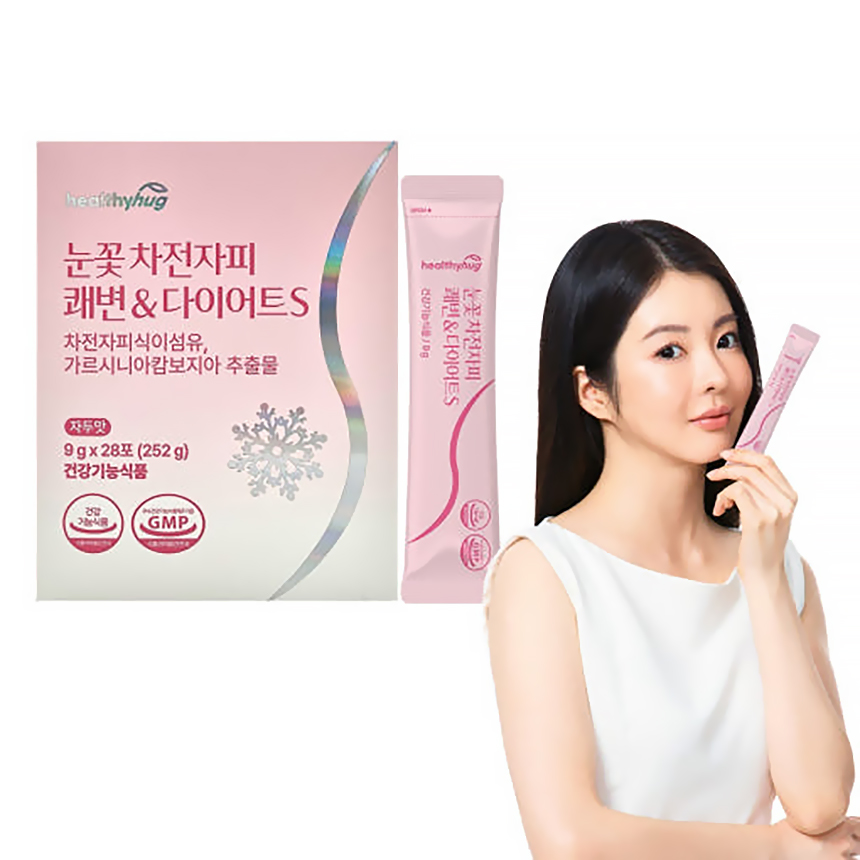헬씨허그 눈꽃 차전자피 쾌변 다이어트 가르시니아 식이섬유 28포, 1개 - 상품 이미지