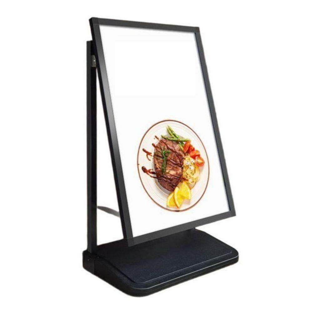 가게 홍보 전시용 스탠드 입간판 광고 실외 야외 철제 60x90cm 블랙 - 상세 이미지 2