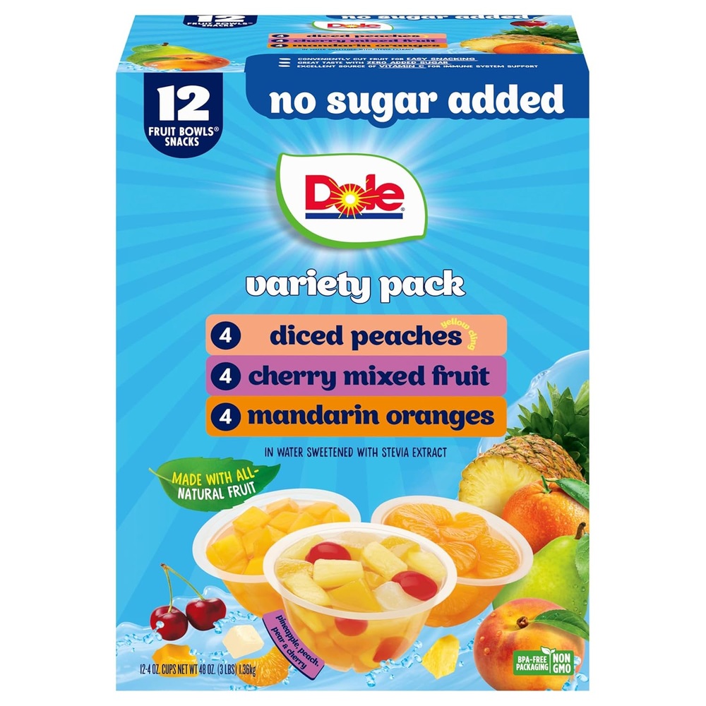 Dole 혼합과일 건조볼 113g 12팩 무설탕 - 상품 이미지