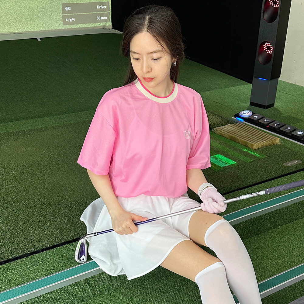 여성골프맨투맨 여성골프웨어상의 메쉬 여름 반팔 - 상세 이미지 4