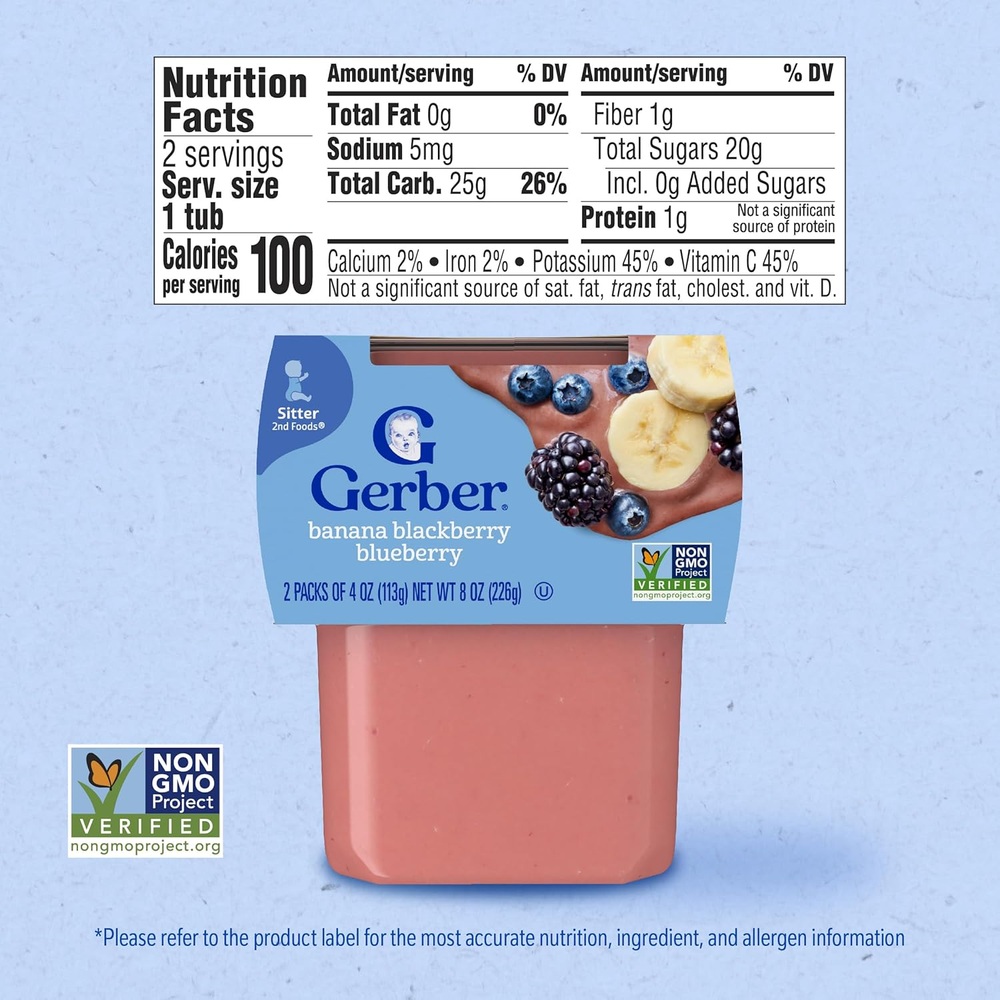 Gerber 거버 2단계  과일 퓨레 8팩
