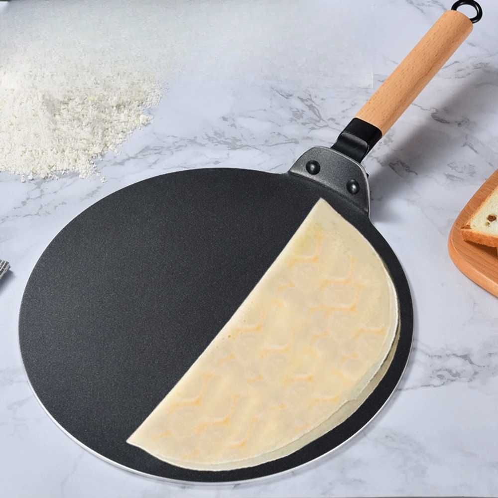 납작 후라이팬 크레페 무쇠 가정용 팬케이크 A. 30cm 경량 모델 페이더 오일 브러시 - 상품 이미지