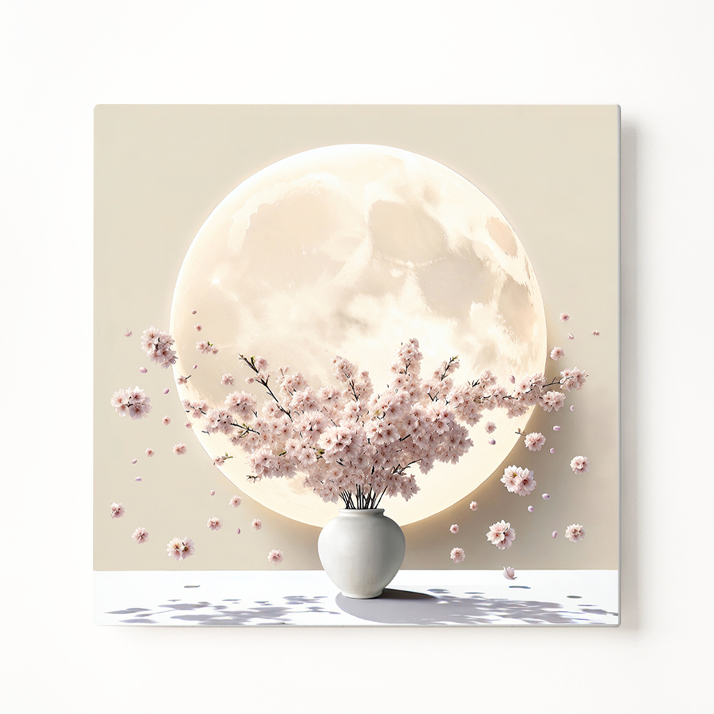 달항아리 액자 인테리어 그림 10호 (45x45cm), 만월 정사각