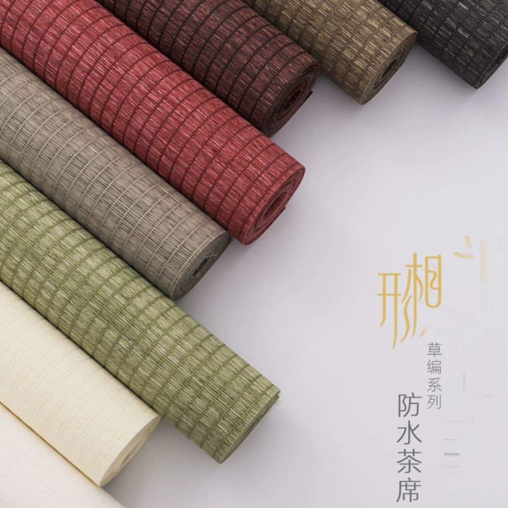테이블러너 식탁매트 라탄 다도 찻잔 A. 밝은 회색 밝은 커피색, A. 100x40cm - 상세 이미지 5