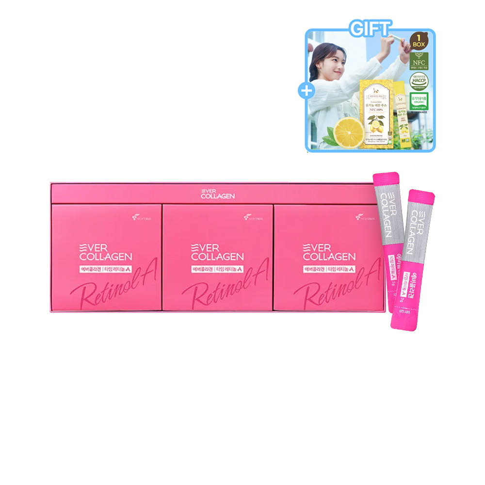 에버콜라겐 타임레티놀A 6개월분 (비오틴 콜라겐) + 데일리슈프림 마이레몬쥬스 1박스