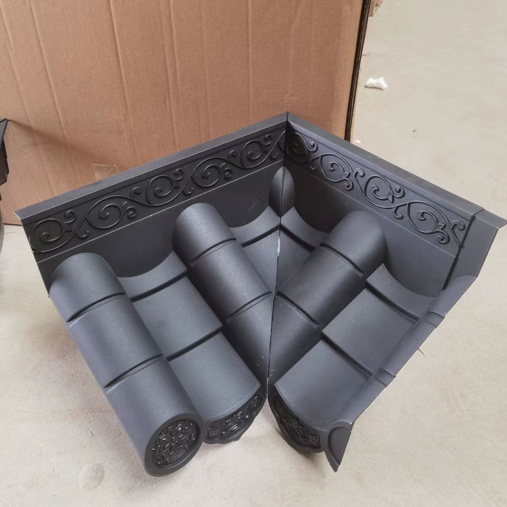 플라스틱기와 pvc 실내 기왓장 블랙 전통 PVC 한옥 지붕 검정 A. 다크 그레이 - 상세 이미지 3