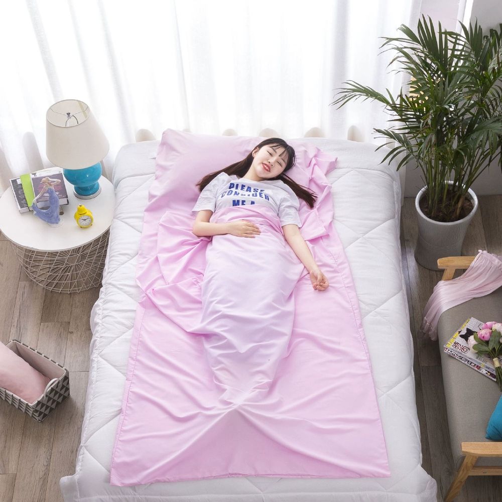초경량 호텔 여행 침낭 라이너 시트 해외여행 캠핑 여행용 A. 빙하 블루 75 210 - 상세 이미지 2