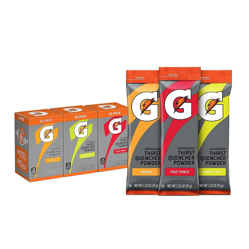 Gatorade 게토레이 파우더 3종 30포 이온음료 파우더 - 상품 이미지