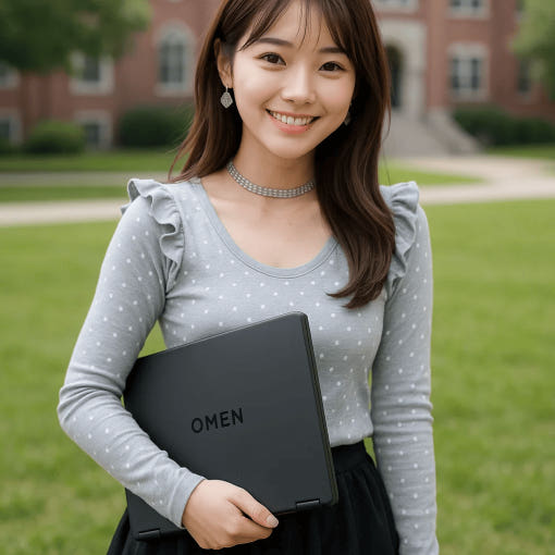 게이밍 노트북을 활용하는 사용자 이미지