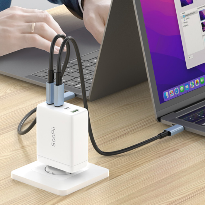 100W 초고속충전기 맥북호환 PD멀티충전기 사무실노트북어댑터 - 메인 이미지