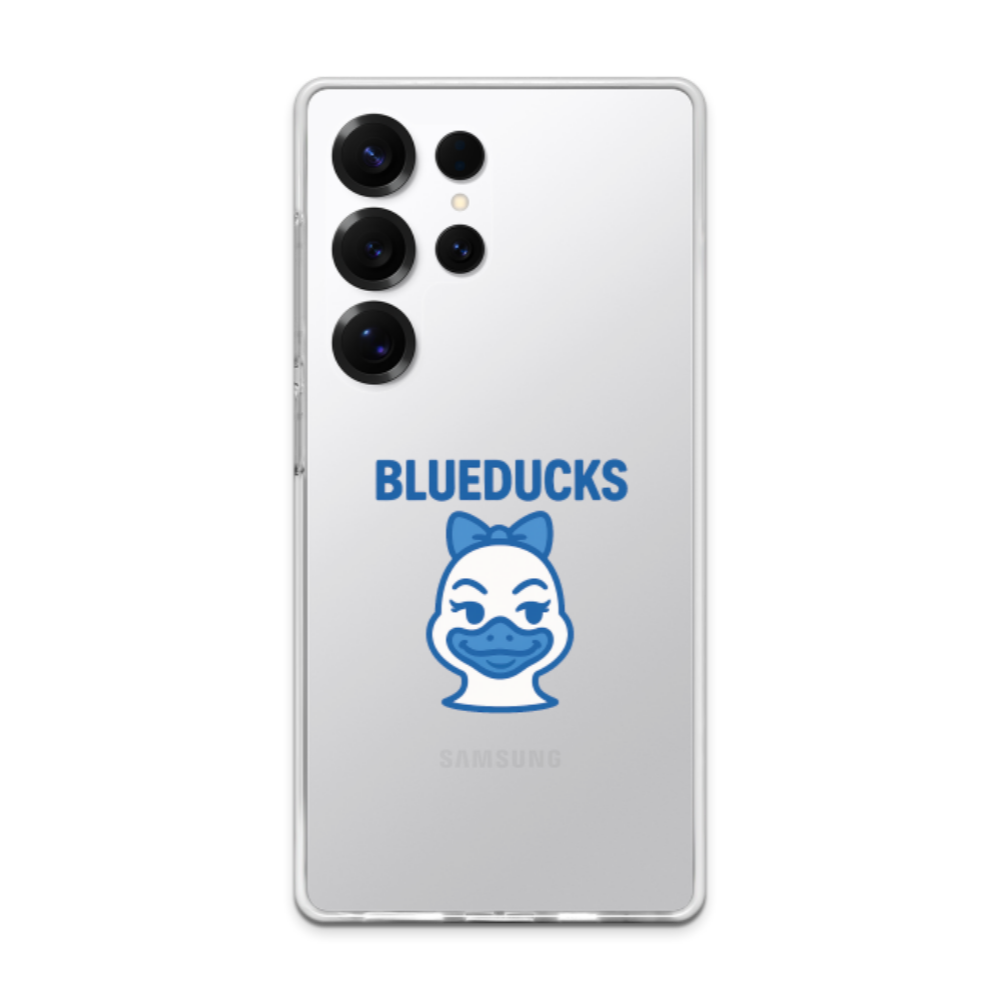 투명 젤리 케이스 / 갤럭시 S25 S24 S23 BLUEDUCKS 러블리덕 캐릭터 / TPU 에어쿠션 스마트폰 보호 케이스 이미지 8