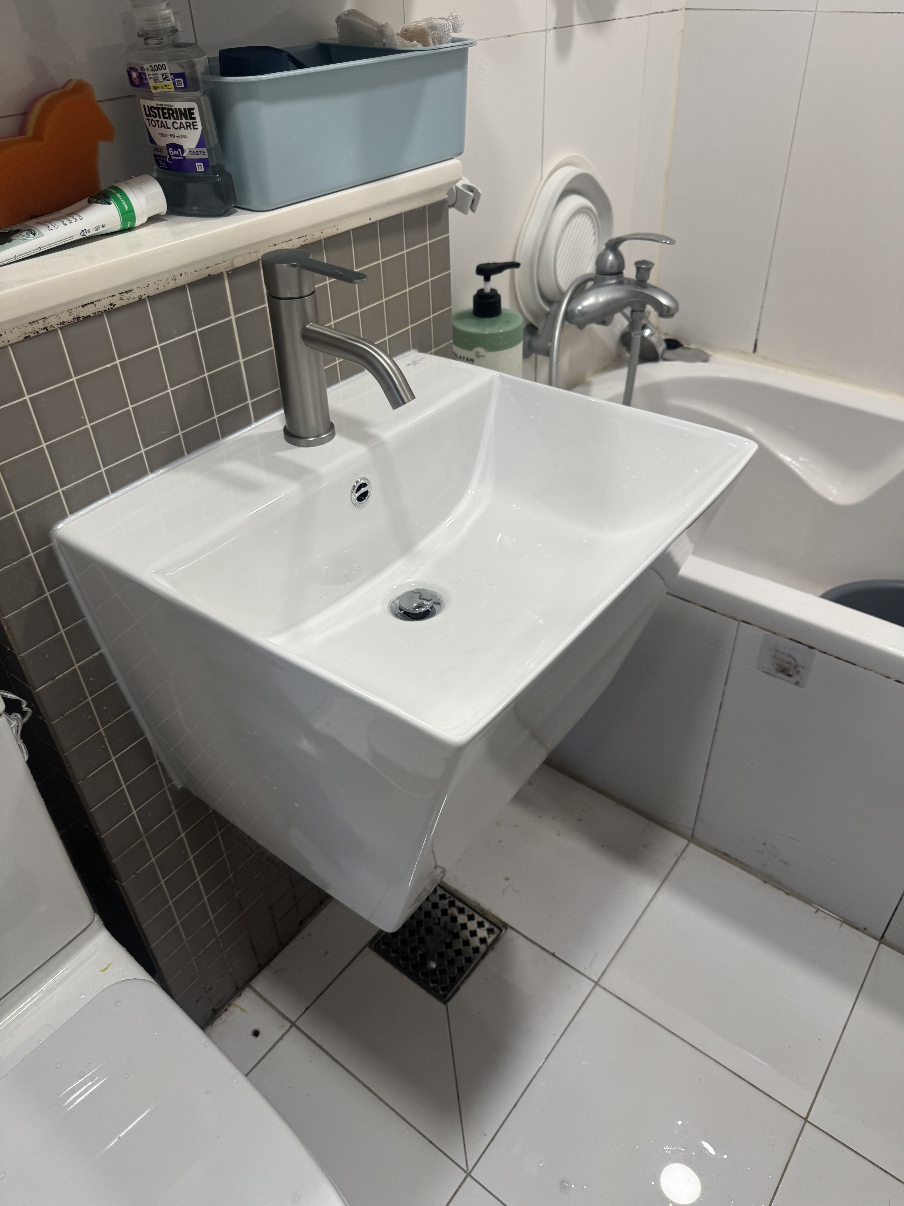 (부산 울산 양산 창원 마산 진해 장유 김해) 대림바스 일체형 세면기교체 CL-370 CL370 아덱스실리콘 마감 - 상세 이미지 5