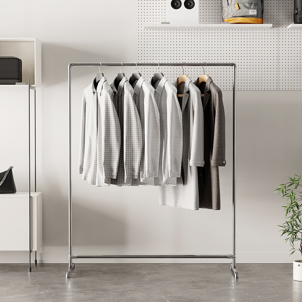 옷걸이행거 스탠드 이동식 튼튼한 스탠드 시스템 드레스룸 행거 파이프 2단 1200 1500