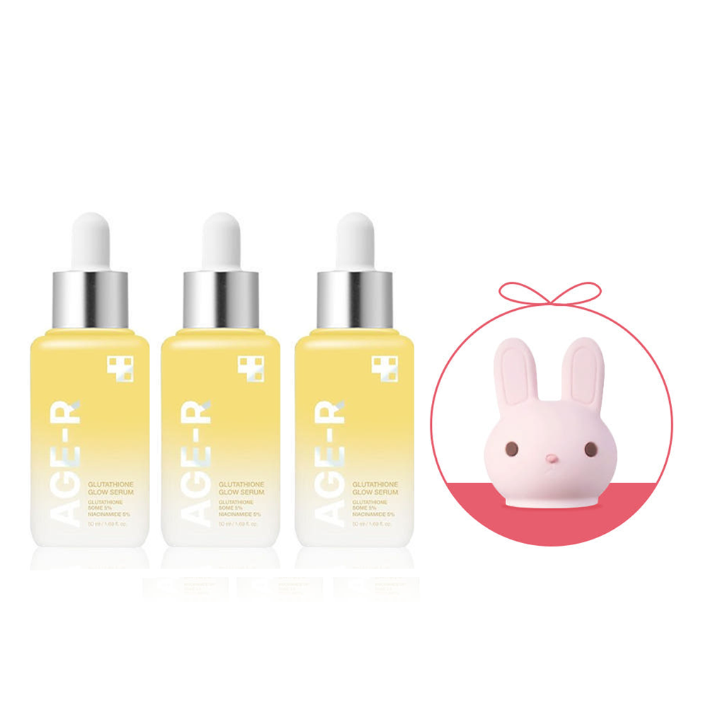 메디큐브 에이지알 글루타치온 글로우 앰플 50ml x 3개 (리뉴얼) + 토끼헤드캡(핑크) - 메인 이미지