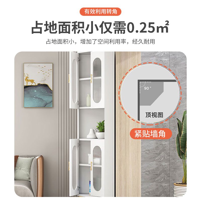 모서리 코너 수납장 틈새 책장 선반 조립식 삼각장 이미지 6