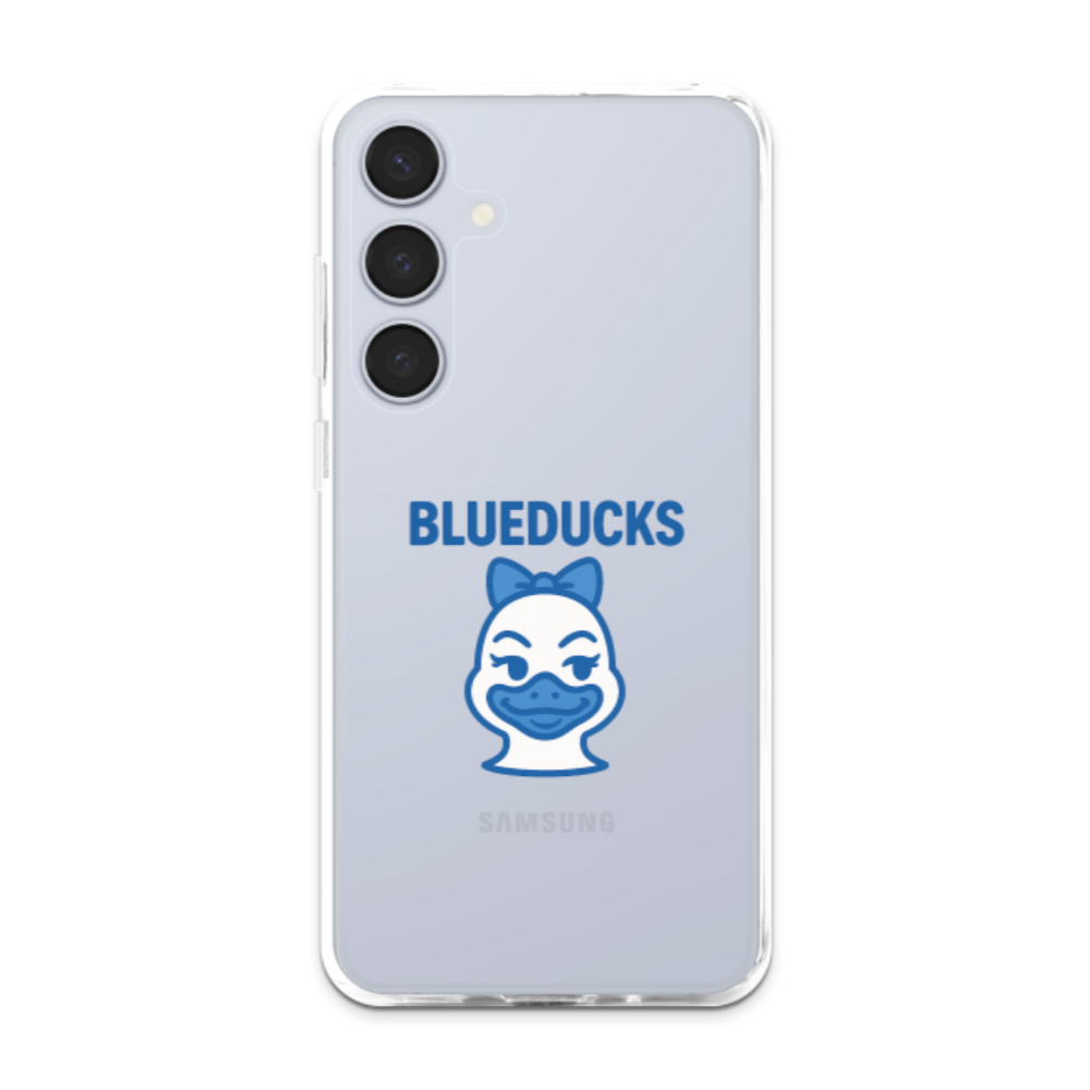 투명 젤리 케이스 / 갤럭시 S25 S24 S23 BLUEDUCKS 러블리덕 캐릭터 / TPU 에어쿠션 스마트폰 보호 케이스 이미지 6