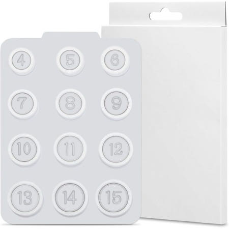 [해외]스마트 링 사이즈 키트, Oura Ring4와 호환, 반지 구매 전 손가락 크기 측정, 4/5/6/7/8/9/10/11/12/13/14/15 (화이트)