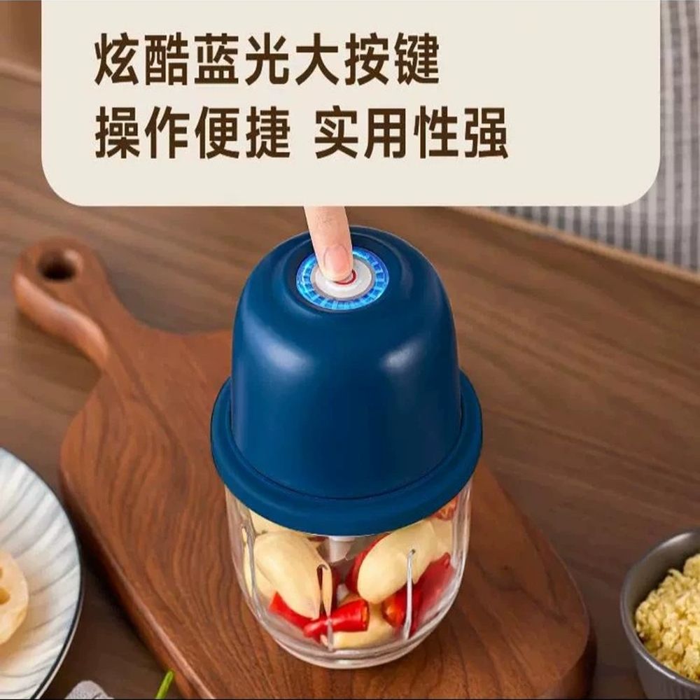무선다지기 충전식 마늘다지는기계 다지는 고추 A. 300ML 화이트 2024 업그레이드된 - 상세 이미지 4