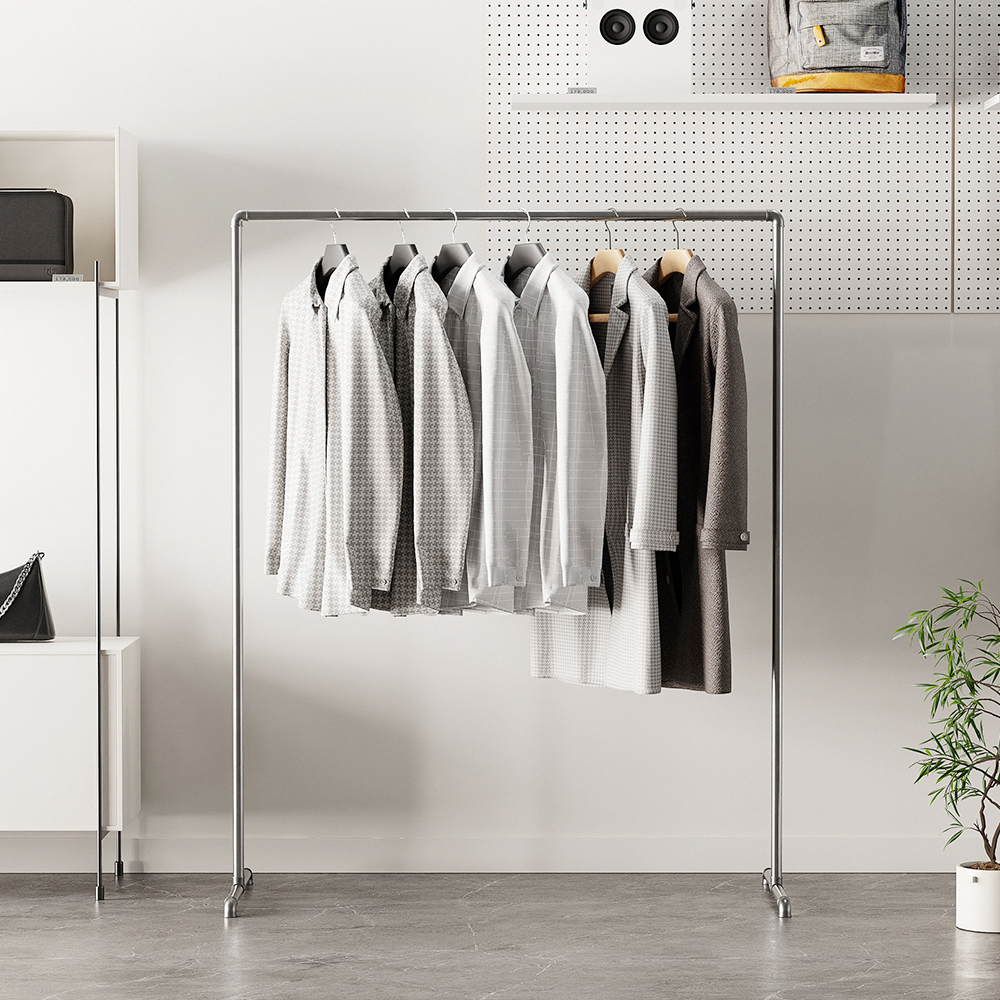 옷걸이행거 스탠드 이동식 튼튼한 스탠드 시스템 드레스룸 행거 파이프 2단 1200 1500