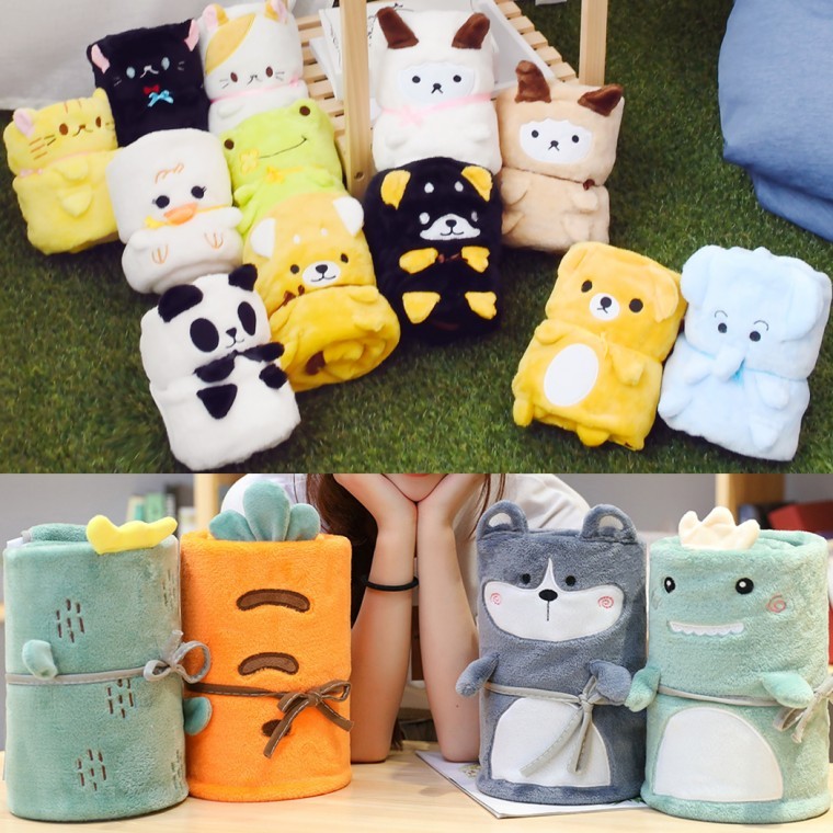 캐릭터 극세사 애니멀 무릎 담요 학교담요 - 상품 이미지