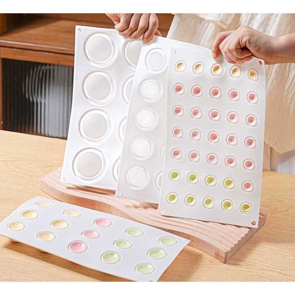 초코볼 몰드 원형 22mm 일반 나무 베이킹 구 A. 35피스 구형 실리콘 몰드 2.2cm - 상품 이미지