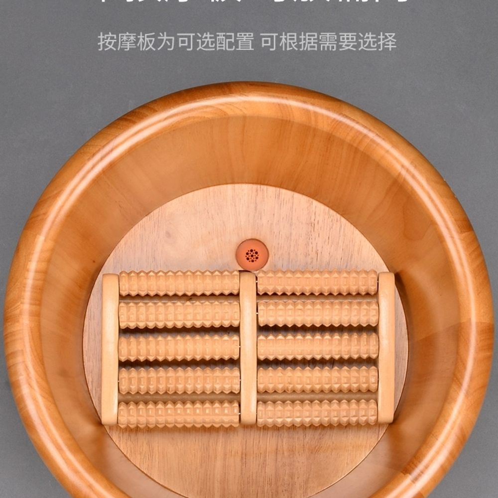 족욕탕 우드 히노끼 족욕통 배수구 족욕기 발 A. 바퀴와 배수 장치가 있는 25개의 높은 - 상세 이미지 5