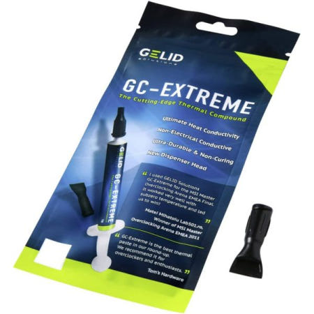 Gelid Solutions [해외]젤리드 솔루션 GC-익스트림 1g - 히트싱크용 열전도성 페이스트 | 최대 쉽게 적용 가능 부식성 없음 Extreme 1g